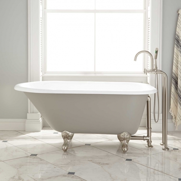 Amazing 54 Clawfoot Tub 54 Miya Cast Iron Clawfoot Tub Ball Claw Feet Medium Gray