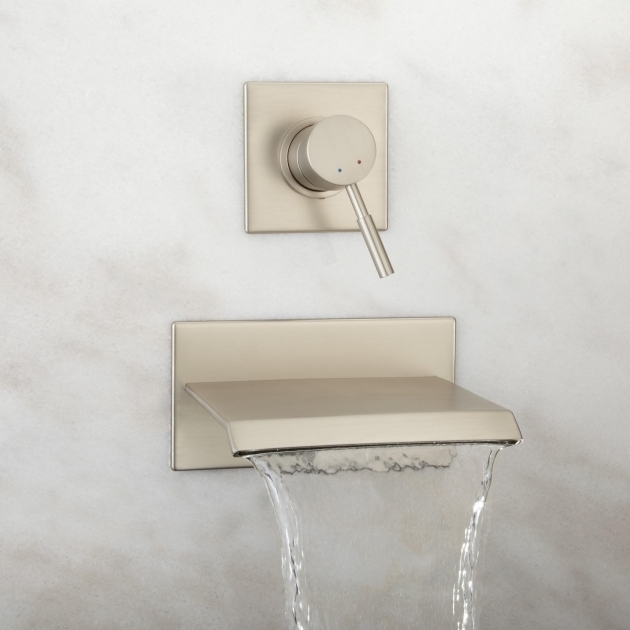 Fascinating Whirlpool Tub Faucets Lavelle Wall Mount Waterfall Tub Faucet Chrome Finish Full Bath