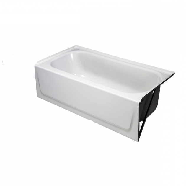 Image of Briggs Bathtub Shop Briggs White Enameled Steel Rectangular Alcove Bathtub With