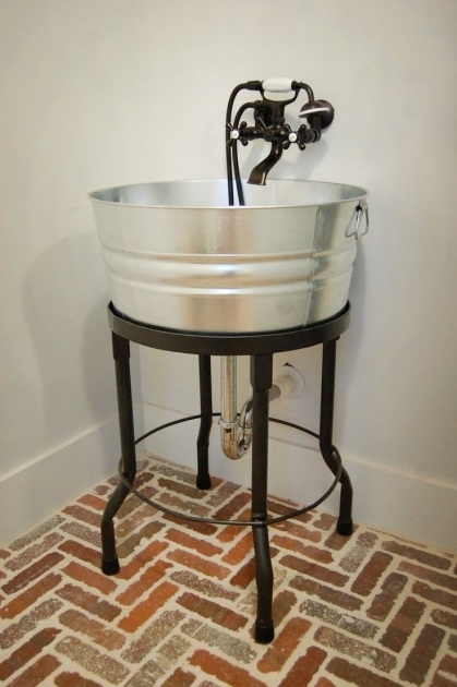 Marvelous Galvanized Bathtub 25 Best Ideas About Bucket Sink On Pinterest Corrugated Tin