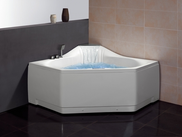 Outstanding Whirlpool Tub Faucets Ariel Bath 59 X 59 Corner Whirlpool Tub With Waterfall Faucet