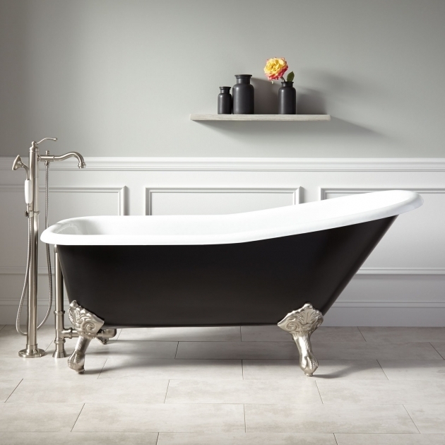 Wonderful Black Clawfoot Tub 66 Goodwin Cast Iron Clawfoot Tub Imperial Feet Black Bathroom