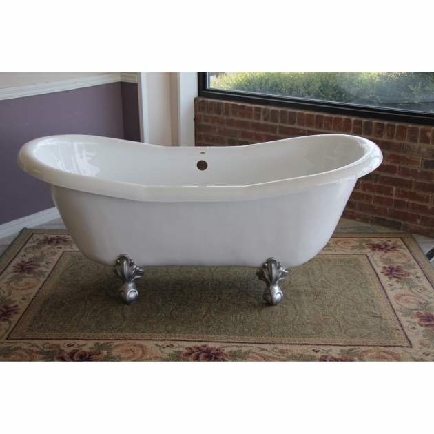 Wonderful Fiberglass Clawfoot Tub Restoria Duchess 68 Inch Double Slipper Clawfoot Tub