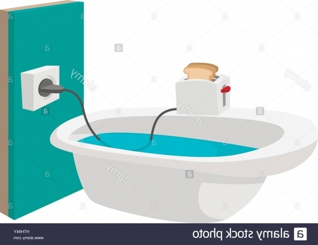 Awesome Toaster Bathtub Toaster On The Edge Of A Bathtub Icon Stock Vector Art
