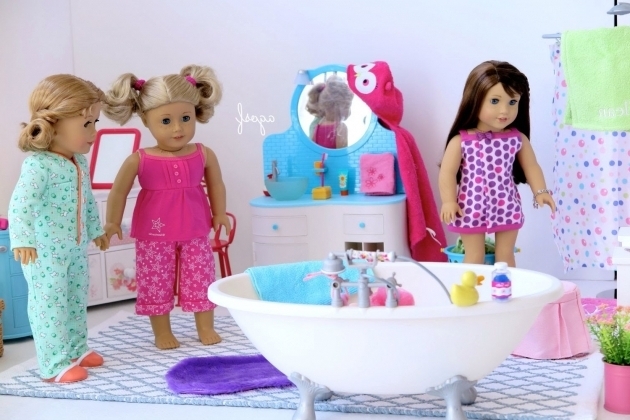 Beautiful 18 Inch Doll Bathtub American Girl Doll Bathroom Toilet Vanity Shower Bath Youtube
