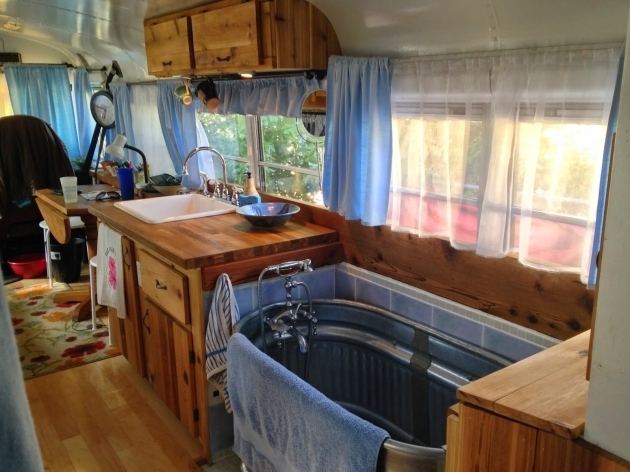 Beautiful Galvanized Soaking Tub Just Right Bus Living With A Water Trough Bathtub