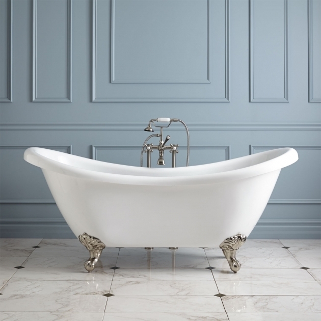 Image of Clawfoot Tub Dimensions 69 Candace Acrylic Clawfoot Tub Imperial Feet Bathroom