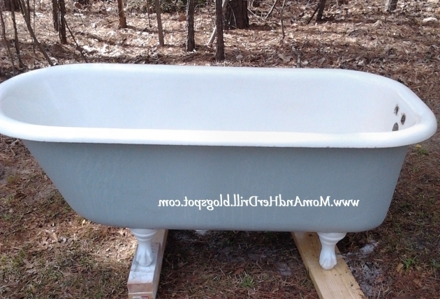 Image of Old Clawfoot Tub Refinishing The Porcelain Tub Sinks The Bottle That Fixed