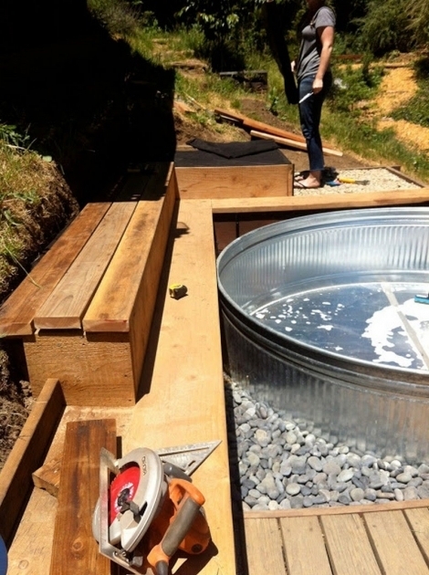 Incredible Galvanized Soaking Tub Livestock Tank Turned Diy Pool Youtube