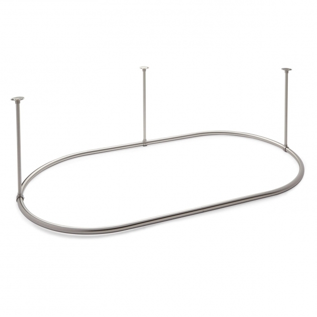 Incredible Shower Rod For Clawfoot Tub Oval Solid Brass Shower Curtain Rod Bathroom