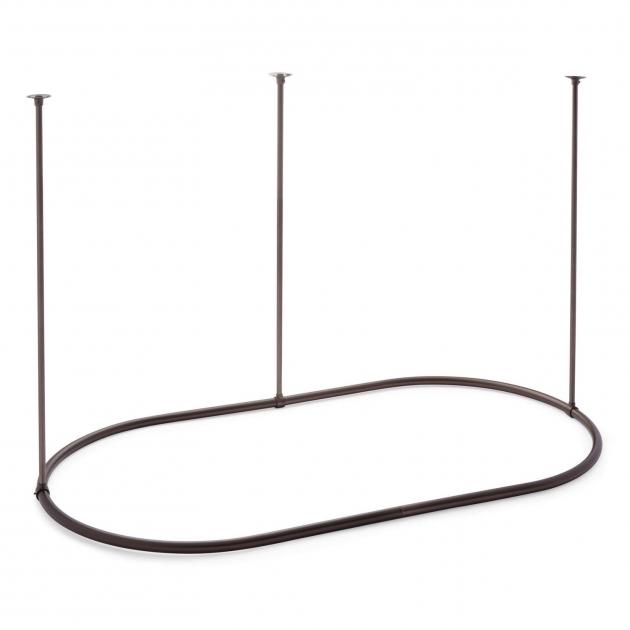 Inspiring Shower Rod For Clawfoot Tub Oval Solid Brass Shower Curtain Rod Bathroom