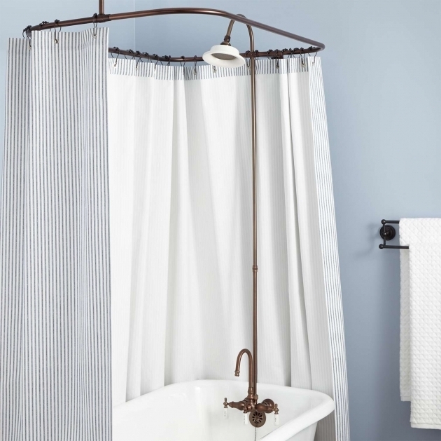 Picture of Clawfoot Tub Shower Conversion Kit Gooseneck Clawfoot Tub Shower Conversion Kit Bathroom