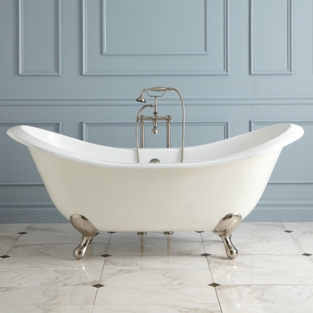 Picture of Double Slipper Clawfoot Tub 71 Gretta Cast Iron Double Slipper Clawfoot Tub Bathroom