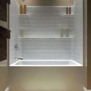 One Piece Bathtub Shower Combo