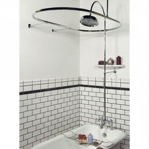 Remarkable Shower Rod For Clawfoot Tub Clawfoot Tub Shower Curtain Rod Roselawnlutheran