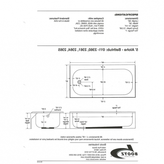 Stunning Soaking Tub Dimensions Bootz Industries Aloha 5 Ft Left Hand Drain Soaking Tub In White