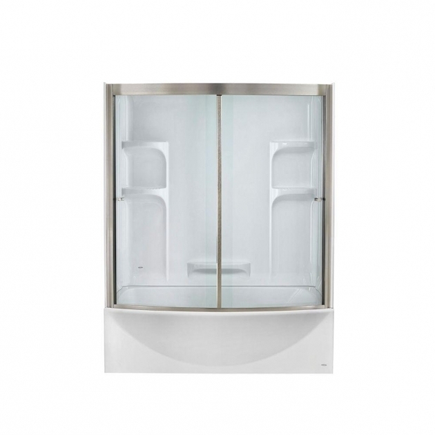 Stylish Fiberglass Bathtub Shower Combo Bathtub Shower Combos Bathtubs The Home Depot