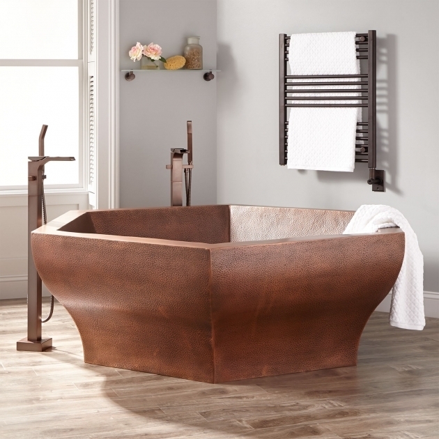 Wonderful Two Person Soaking Tub 73 Riley Hexagon Hammered Copper Two Person Soaking Tub