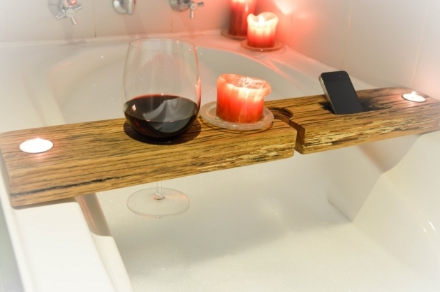Amazing Bathtub Wine Glass Holder Bathroom Unique And Handmade Bathtub Wine Holder Designs