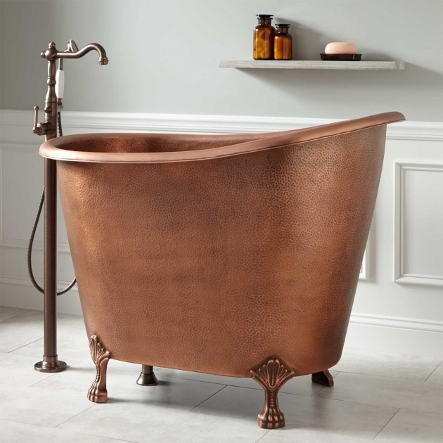 Image of 48 Clawfoot Tub 49 Abbey Copper Slipper Clawfoot Soaking Tub Bathroom