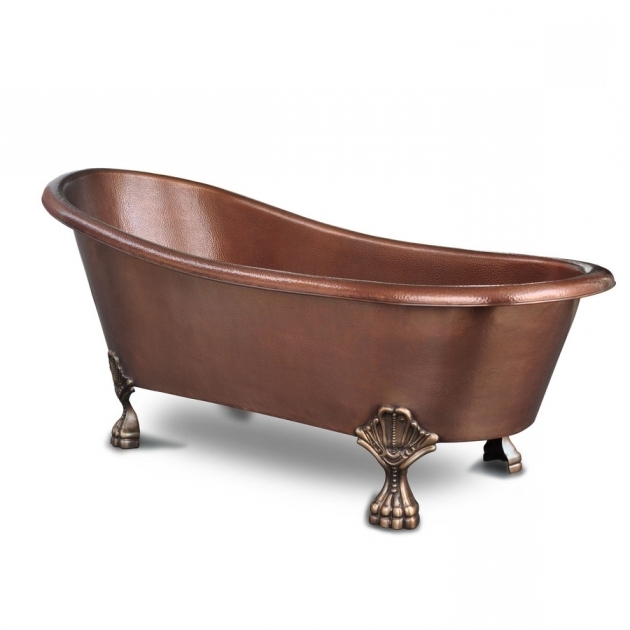 Image of Clawfoot Tub Lowes Shop Sinkology 675 In Antique Copper Clawfoot Bathtub With Front