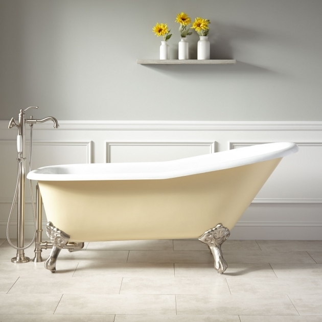 Incredible Colored Clawfoot Tub 66 Goodwin Cast Iron Clawfoot Tub Imperial Feet Light Yellow