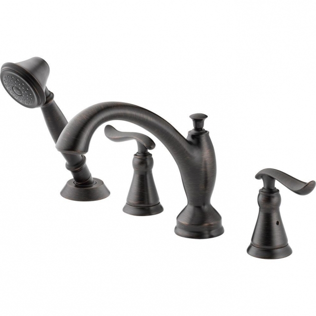 Marvelous Bathtub Faucet With Handheld Shower Delta Linden 2 Handle Deck Mount Roman Tub Faucet With Hand Shower
