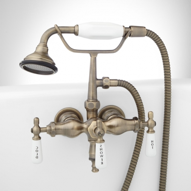 Outstanding Bathtub Faucet With Handheld Shower Woodrow Wall Mount Tub Faucet And Hand Shower Bathroom