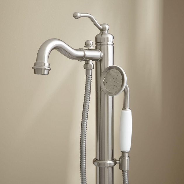 Picture of Bathtub Faucet With Handheld Shower Leta Freestanding Tub Faucet With Hand Shower Bathroom