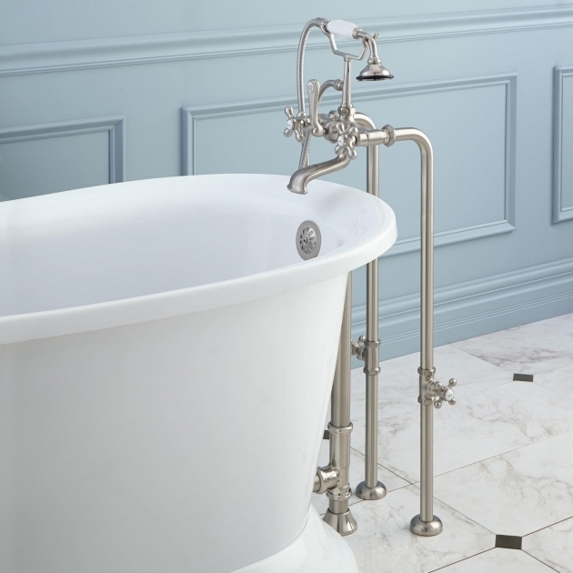 Remarkable Clawfoot Tub Faucet Floor Mount Freestanding Telephone Tub Faucet Supplies Valves And Drain