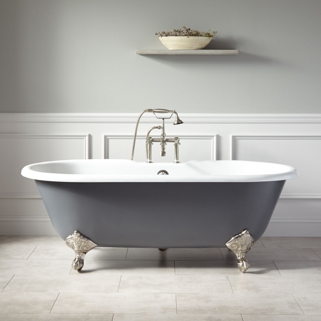 Wonderful Clawfoot Tub With Jets 66 Sanford Cast Iron Clawfoot Tub Imperial Feet Dark Gray