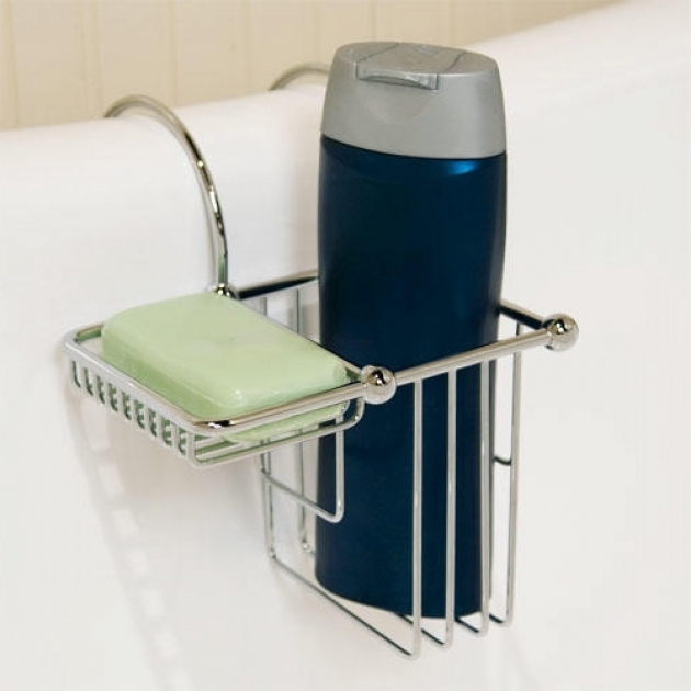 Fantastic Clawfoot Tub Shampoo Holder Over The Rim Shampoo Bottle And Soap Basket Bathroom