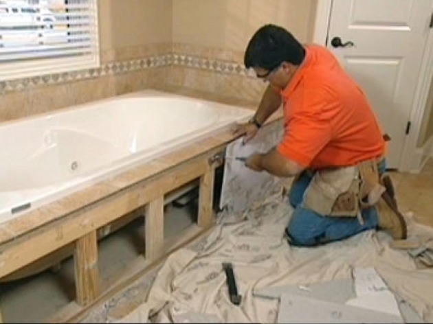 Inspiring Installing A New Bathtub Claw Foot Tub Installation Surround Demolition How Tos Diy